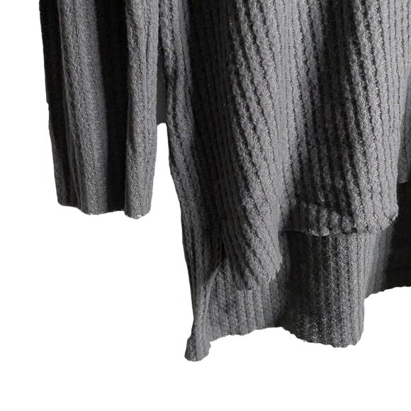 BP Women's Gray Soft Knit Cowl Neck Hi-Lo Long Sleeve Top - Picture 4 of 7